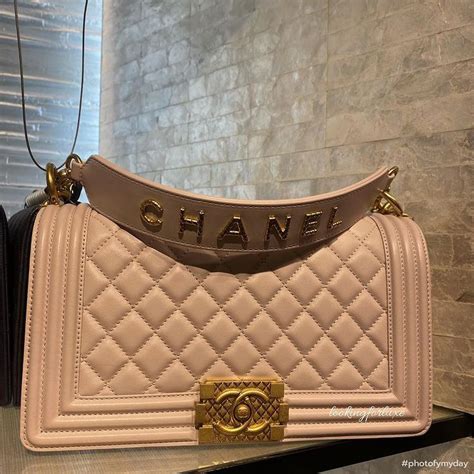 chanel boy bag with signature strap|Chanel handbags with chain straps.